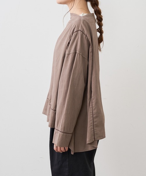 PUAL CE CIN(ピュアルセシン)の「はしご刺繍プルオーバーブラウス(シャツ/ブラウス・レディース・ベージュ/ブルー/モカ/スミクロ・FREE)」の6枚目の写真