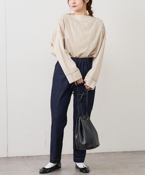 PUAL CE CIN(ピュアルセシン)の「はしご刺繍プルオーバーブラウス(シャツ/ブラウス・レディース・ベージュ/ブルー/モカ/スミクロ・FREE)」の19枚目の写真