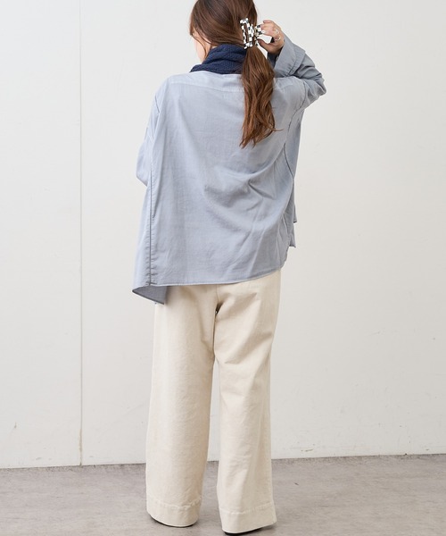 PUAL CE CIN(ピュアルセシン)の「はしご刺繍プルオーバーブラウス(シャツ/ブラウス・レディース・ベージュ/ブルー/モカ/スミクロ・FREE)」の12枚目の写真