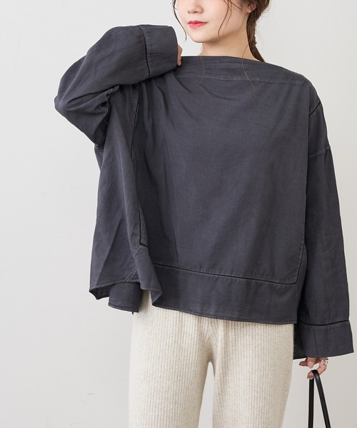 PUAL CE CIN(ピュアルセシン)の「はしご刺繍プルオーバーブラウス(シャツ/ブラウス・レディース・ベージュ/ブルー/モカ/スミクロ・FREE)」の18枚目の写真