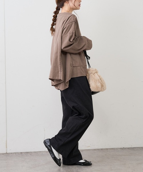 PUAL CE CIN(ピュアルセシン)の「はしご刺繍プルオーバーブラウス(シャツ/ブラウス・レディース・ベージュ/ブルー/モカ/スミクロ・FREE)」の8枚目の写真