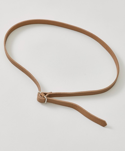 PUBLIC TOKYO（パブリックトウキョウ）の「【サイズ調節幅広く可能】ロングナローベルト（ベルト・レディース・ブラック/ベージュ・FREE）」の6枚目の写真