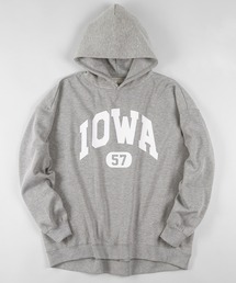 make a ray! | カレッジロゴ オーバーサイズ プリントプルパーカー/フーディー/裏起毛(パーカー)