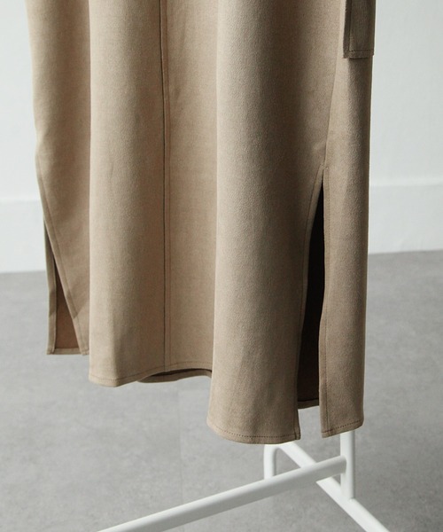 Chillfar（チルファー）の「ノーカラーガウン（ノーカラーコート・レディース・ブラック/ブラウン/グレイッシュベージュ/ベージュ系・FREE）」の9枚目の写真