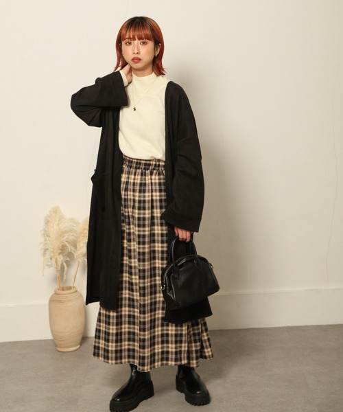 Chillfar（チルファー）の「ノーカラーガウン（ノーカラーコート・レディース・ブラック/ブラウン/グレイッシュベージュ/ベージュ系・FREE）」の18枚目の写真