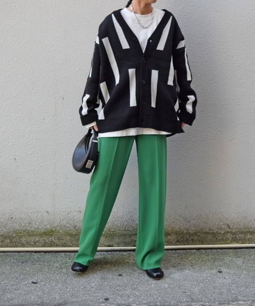 Marient(マリエント)の「スティックニットカーディガン/ユニセックス(ニット/セーター・レディース・ベージュ/ブラック/グレー・FREE)」の4枚目の写真