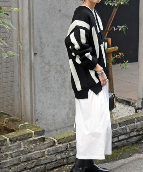 Marient(マリエント)の「スティックニットカーディガン/ユニセックス(ニット/セーター・レディース・ベージュ/ブラック/グレー・FREE)」の13枚目の写真