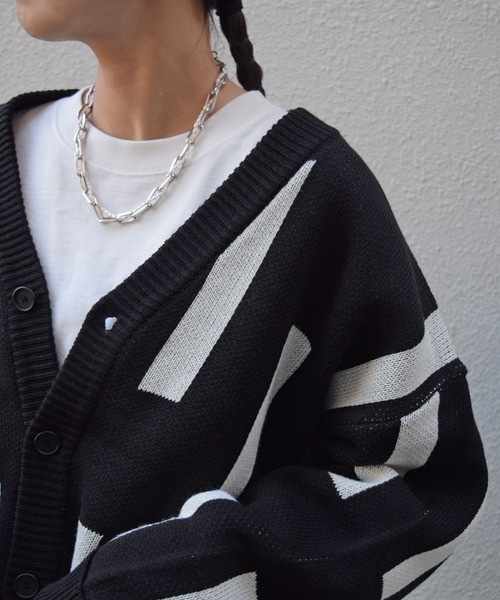Marient(マリエント)の「スティックニットカーディガン/ユニセックス(ニット/セーター・レディース・ベージュ/ブラック/グレー・FREE)」の16枚目の写真