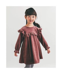 BeBe（ベベ）の「BeBe/ベロアフリルフレアワンピース(90~140cm)（ワンピース）」
