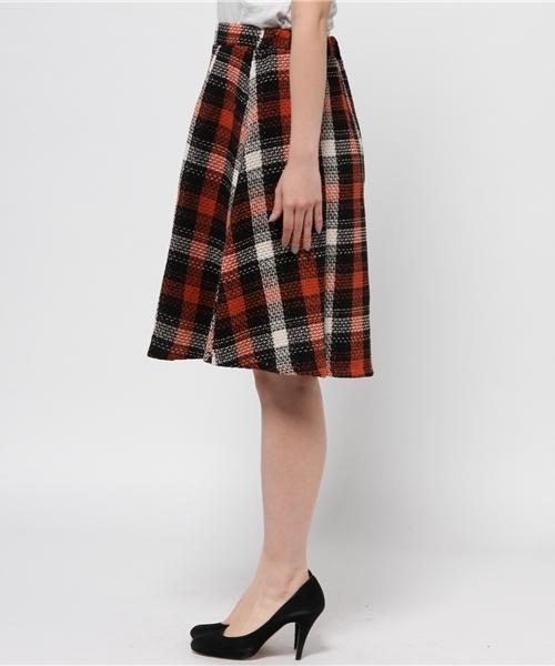 CIAOPANIC（チャオパニック）の「【Ciaopanic】ツイードフレアスカート（スカート・レディース・ブラック/レッド・FREE）」の4枚目の写真