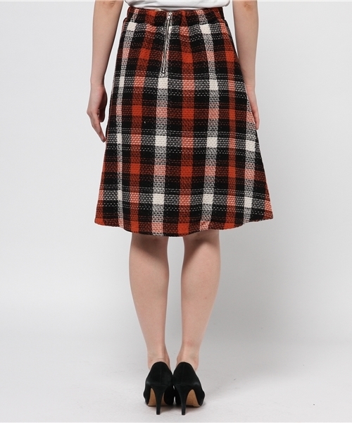 CIAOPANIC（チャオパニック）の「【Ciaopanic】ツイードフレアスカート（スカート・レディース・ブラック/レッド・FREE）」の5枚目の写真