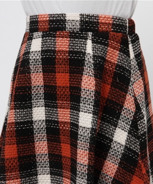 CIAOPANIC（チャオパニック）の「【Ciaopanic】ツイードフレアスカート（スカート・レディース・ブラック/レッド・FREE）」の6枚目の写真