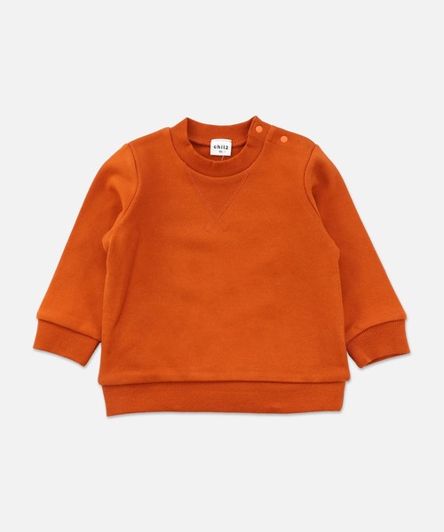 chil2（チルツー）の「裏起毛無地トレーナー（スウェット・キッズ・ホワイト/チャコールグレー/ブラック/ブラウン/ネイビー/ベージュ/カーキ/ワインレッド/マスタード/ピンク/ミント/クリーム/オレンジ系/ブルー/ラベンダー/グリーン・150cm/140cm/130cm/80ｃｍ/90cm/100cm/110cm/120cm）」の16枚目の写真