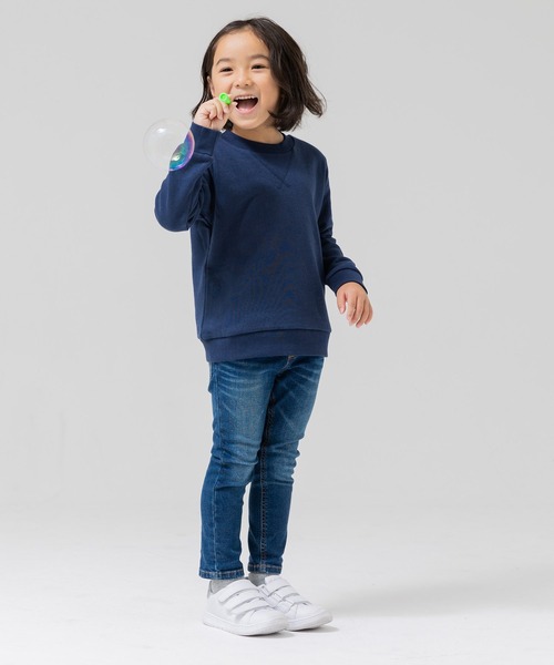 chil2（チルツー）の「裏起毛無地トレーナー（スウェット・キッズ・ホワイト/チャコールグレー/ブラック/ブラウン/ネイビー/ベージュ/カーキ/ワインレッド/マスタード/ピンク/ミント/クリーム/オレンジ系/ブルー/ラベンダー/グリーン・150cm/140cm/130cm/80ｃｍ/90cm/100cm/110cm/120cm）」の19枚目の写真