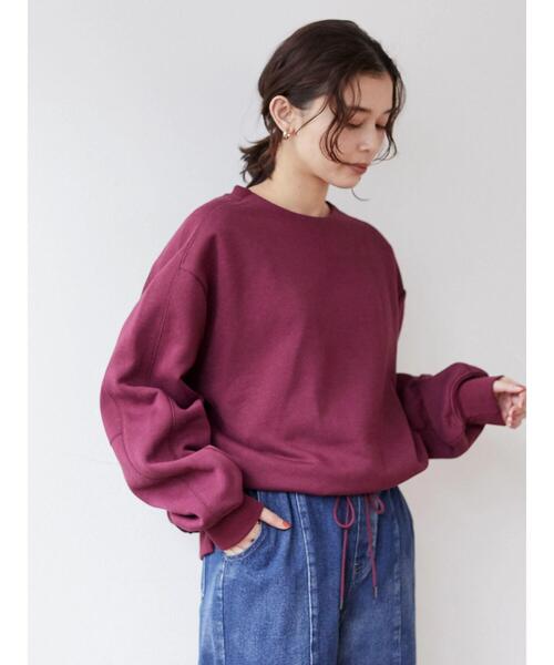 Petit fleur（プチフルール）の「・PetitFleurウラキモウデザインプルオーバー＊（Tシャツ/カットソー・レディース・チャコールグレー/ベージュ/オフホワイト/ボルドー・FREE）」の19枚目の写真