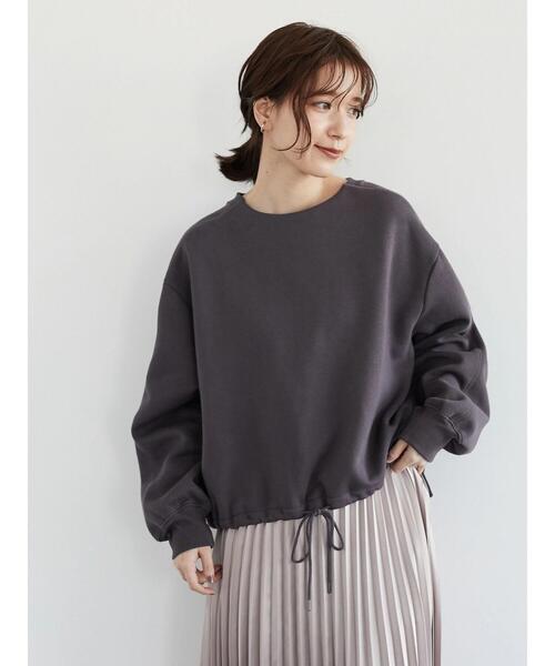 Petit fleur（プチフルール）の「・PetitFleurウラキモウデザインプルオーバー＊（Tシャツ/カットソー・レディース・チャコールグレー/ベージュ/オフホワイト/ボルドー・FREE）」の3枚目の写真