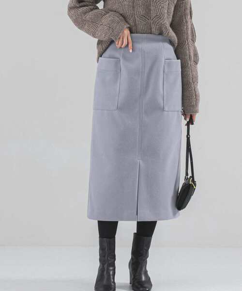 URBAN RESEARCH ROSSO WOMEN(アーバンリサーチ ロッソ)の「ウールライクポケットタイトスカート(スカート・レディース・グレー系その他/ブルー系その他/ネイビー・36/38)」の9枚目の写真
