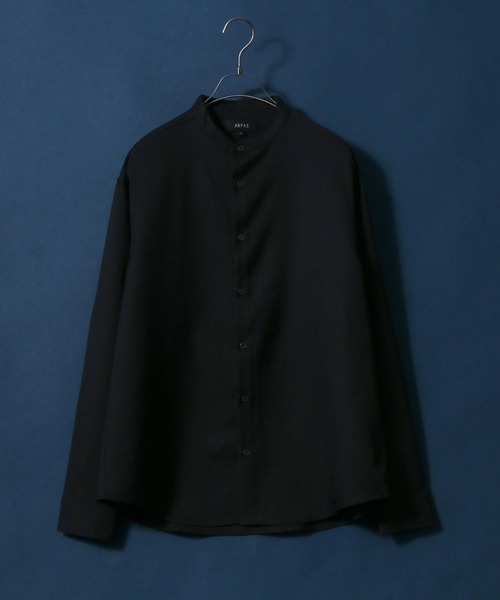ANPAS（アンパス）の「ANPAS Twill Fabric Oversize Band Collar Shirt/別注 ツイル オーバーサイズ バンドカラーシャツ / 長袖シャツ メンズ（シャツ/ブラウス・メンズ・ホワイト/チャコールグレー/ライトグレー/ブラック/ホワイト系その他/ブラック系その他/ベージュ系その他/グレイッシュベージュ/ワイン・M/L）」の3枚目の写真