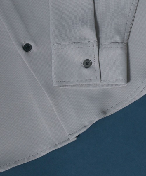 ANPAS（アンパス）の「ANPAS Twill Fabric Oversize Band Collar Shirt/別注 ツイル オーバーサイズ バンドカラーシャツ / 長袖シャツ メンズ（シャツ/ブラウス・メンズ・ホワイト/チャコールグレー/ライトグレー/ブラック/ホワイト系その他/ブラック系その他/ベージュ系その他/グレイッシュベージュ/ワイン・M/L）」の11枚目の写真
