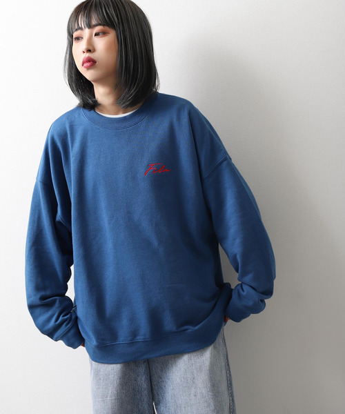 【WEB限定】【FILA】ワンポイント刺繍ユニセックスビッグシルエットトレーナー【ユニセックス】【別注】