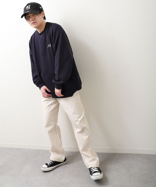 【WEB限定】【FILA】ワンポイント刺繍ユニセックスビッグシルエットトレーナー【ユニセックス】【別注】