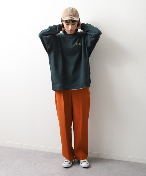 【WEB限定】【FILA】ワンポイント刺繍ユニセックスビッグシルエットトレーナー【ユニセックス】【別注】