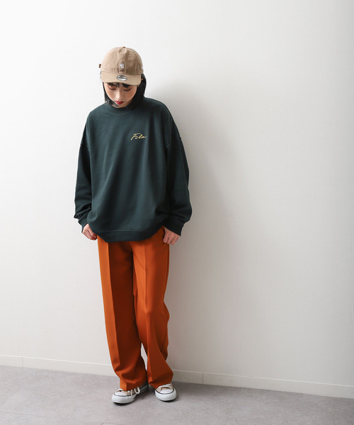 【WEB限定】【FILA】ワンポイント刺繍ユニセックスビッグシルエットトレーナー【ユニセックス】【別注】