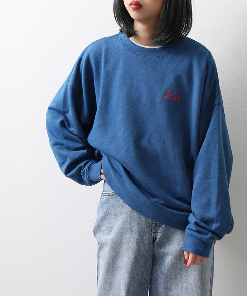 【WEB限定】【FILA】ワンポイント刺繍ユニセックスビッグシルエットトレーナー【ユニセックス】【別注】