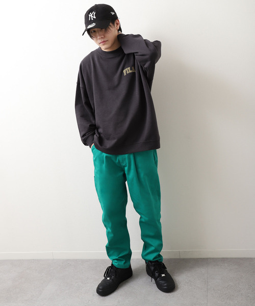 【WEB限定】【FILA】ワンポイント刺繍ユニセックスビッグシルエットトレーナー【ユニセックス】【別注】