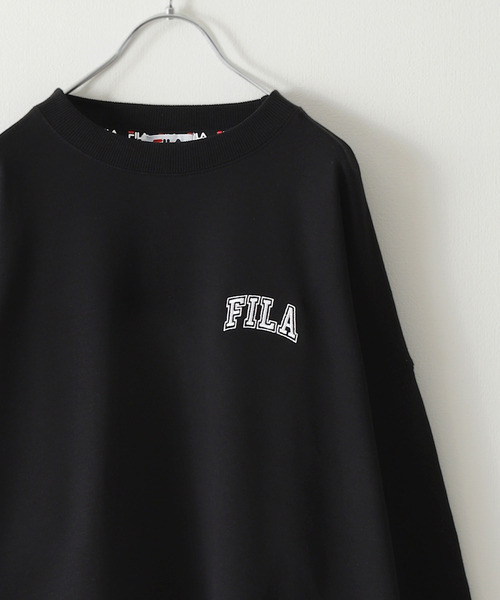 【WEB限定】【FILA】ワンポイント刺繍ユニセックスビッグシルエットトレーナー【ユニセックス】【別注】