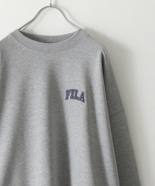 【WEB限定】【FILA】ワンポイント刺繍ユニセックスビッグシルエットトレーナー【ユニセックス】【別注】
