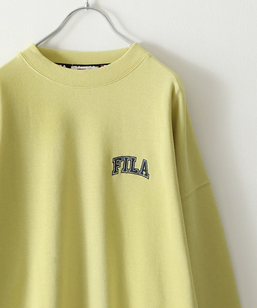 【WEB限定】【FILA】ワンポイント刺繍ユニセックスビッグシルエットトレーナー【ユニセックス】【別注】