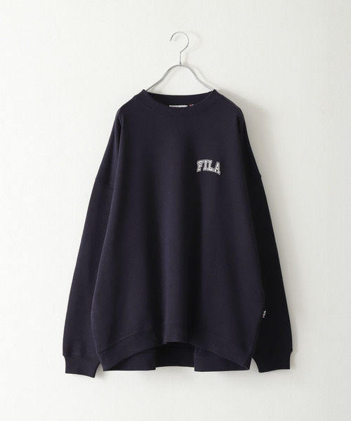 【WEB限定】【FILA】ワンポイント刺繍ユニセックスビッグシルエットトレーナー【ユニセックス】【別注】