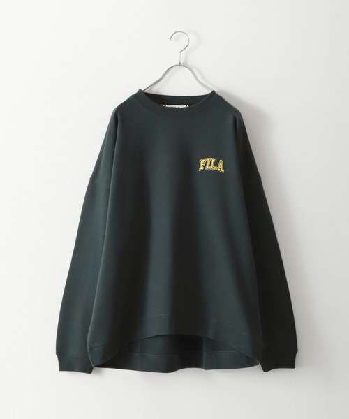 【WEB限定】【FILA】ワンポイント刺繍ユニセックスビッグシルエットトレーナー【ユニセックス】【別注】