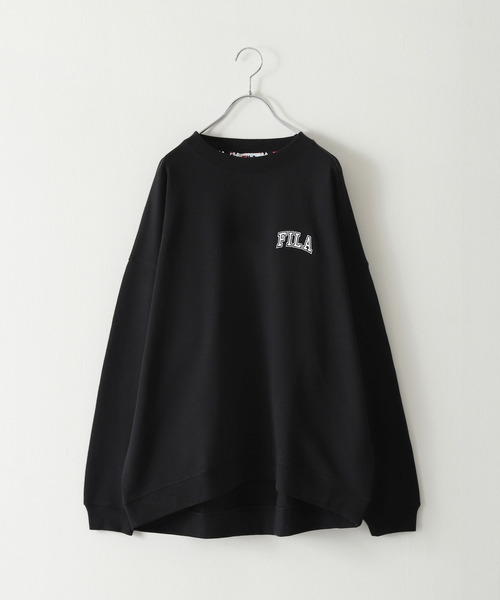 【WEB限定】【FILA】ワンポイント刺繍ユニセックスビッグシルエットトレーナー【ユニセックス】【別注】