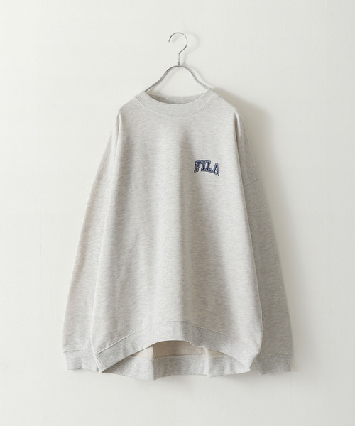 【WEB限定】【FILA】ワンポイント刺繍ユニセックスビッグシルエットトレーナー【ユニセックス】【別注】