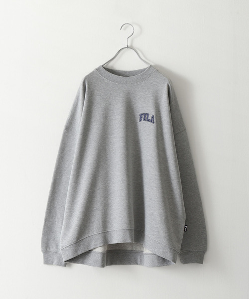 【WEB限定】【FILA】ワンポイント刺繍ユニセックスビッグシルエットトレーナー【ユニセックス】【別注】