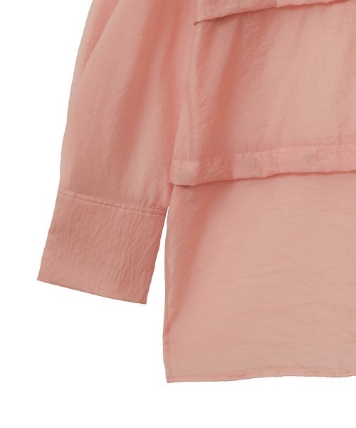 CLANE（クラネ）の「3ARRANGE SHEER TOPS（シャツ/ブラウス・レディース・ブラウン/サーモンピンク/ミント・1/2）」の13枚目の写真