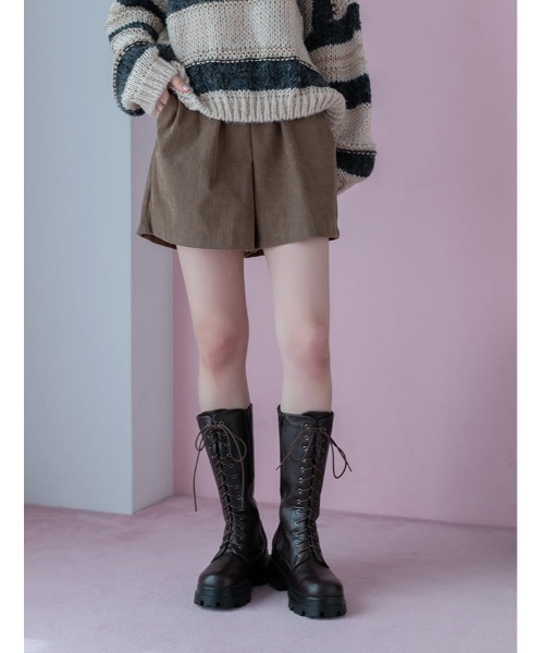 fifth(フィフス)の「コーデュロイミニキュロット(その他パンツ・レディース・ブラック/ベージュ・M)」の1枚目の写真