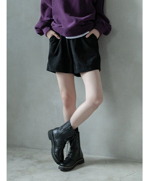 fifth(フィフス)の「コーデュロイミニキュロット(その他パンツ・レディース・ブラック/ベージュ・M)」の2枚目の写真