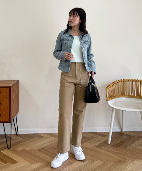 EPIMI E'PIMMY(エピミエピミー)の「〈Set upにも〉コンパクトスリムデニムジャケット(デニムジャケット・レディース・ブラック/ネイビー/ブルー・MEDIUM)」の22枚目の写真