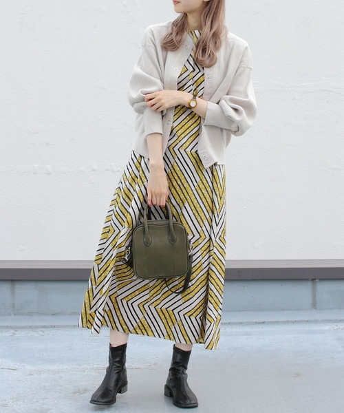 LE GLAZIK（ルグラジック）の「LE GLAZIK/ル グラジック　バティック　スリーブレスロングドレス　BATIK SLEEVELESS PRINT LONGDRESS ＃LG-G0017（ワンピース・レディース・イエロー/オレンジ/グリーン・36）」の3枚目の写真