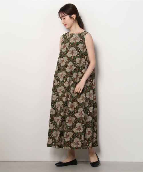LE GLAZIK（ルグラジック）の「LE GLAZIK/ル グラジック　バティック　スリーブレスロングドレス　BATIK SLEEVELESS PRINT LONGDRESS ＃LG-G0017（ワンピース・レディース・イエロー/オレンジ/グリーン・36）」の22枚目の写真