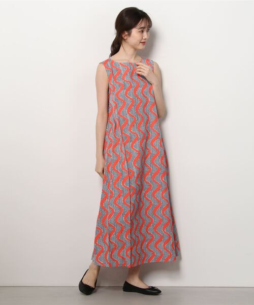LE GLAZIK（ルグラジック）の「LE GLAZIK/ル グラジック　バティック　スリーブレスロングドレス　BATIK SLEEVELESS PRINT LONGDRESS ＃LG-G0017（ワンピース・レディース・イエロー/オレンジ/グリーン・36）」の6枚目の写真
