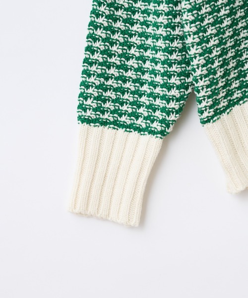 CIAOPANIC（チャオパニック）の「格子ミックスニットカーディガン（カーディガン/ボレロ・レディース・グレー/グリーン/イエロー・FREE）」の5枚目の写真