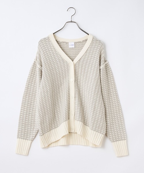 CIAOPANIC（チャオパニック）の「格子ミックスニットカーディガン（カーディガン/ボレロ・レディース・グレー/グリーン/イエロー・FREE）」の10枚目の写真