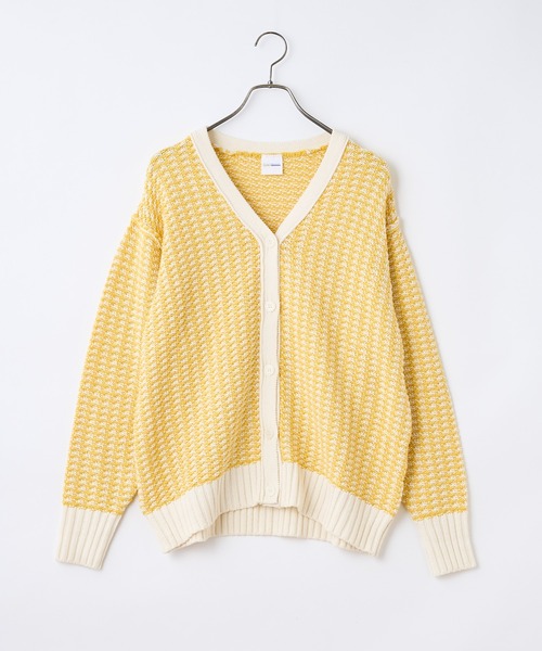 CIAOPANIC（チャオパニック）の「格子ミックスニットカーディガン（カーディガン/ボレロ・レディース・グレー/グリーン/イエロー・FREE）」の14枚目の写真