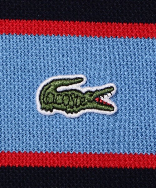 LACOSTE（ラコステ）の「LACOSTE for BEAMS / 別注 Border Tee（Tシャツ/カットソー・メンズ・ネイビー/ライトブルー/ベージュ・4/3/6/2/5）」の8枚目の写真