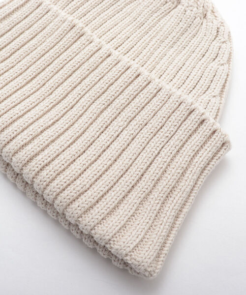 BATONER(バトナー)の「【BATONER/バトナー】Supima Cotton KNIT CAP ニットワッチ(ニットキャップ/ビーニー・メンズ・ブラック/ダークネイビー/ベージュ/オフホワイト・FREE)」の8枚目の写真