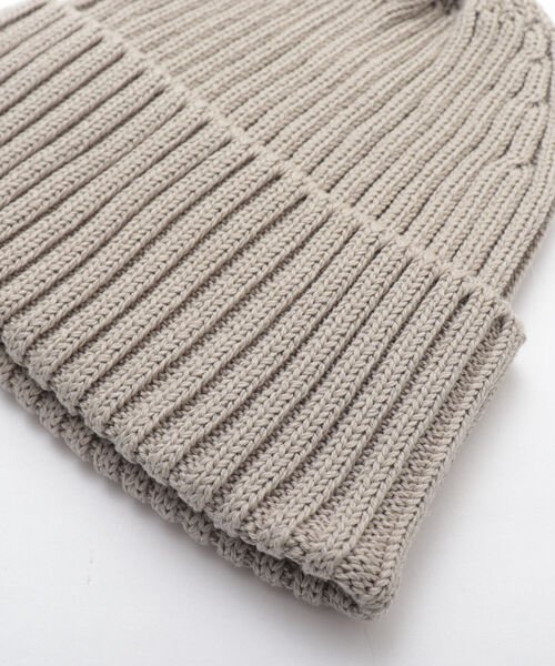 BATONER(バトナー)の「【BATONER/バトナー】Supima Cotton KNIT CAP ニットワッチ(ニットキャップ/ビーニー・メンズ・ブラック/ダークネイビー/ベージュ/オフホワイト・FREE)」の14枚目の写真